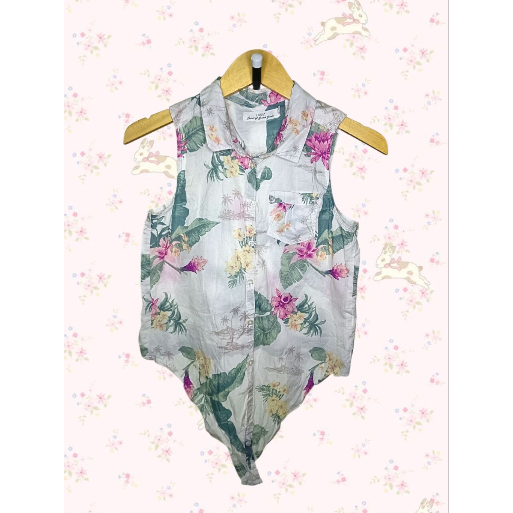 y2k Floral Top by H&M 2000's Retro Style