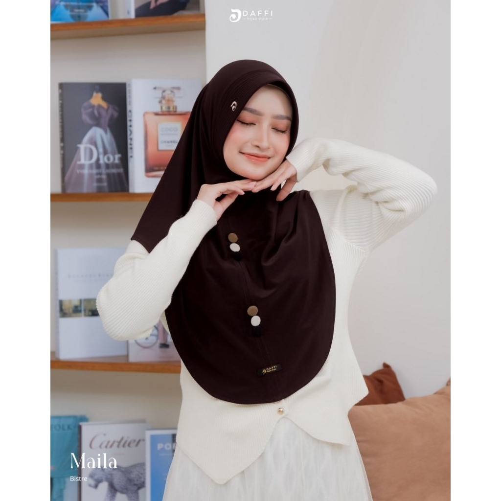 MAILA DAFFI HIJAB ORI DAFFI DF 163 JILBAB INSTAN/ JILBAB KANCING