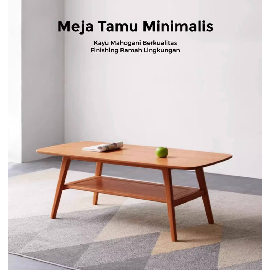 Meja Tamu Minimalis Kayu, Meja Tamu Kayu, Meja Ruang Tamu Kayu Model Minimalis