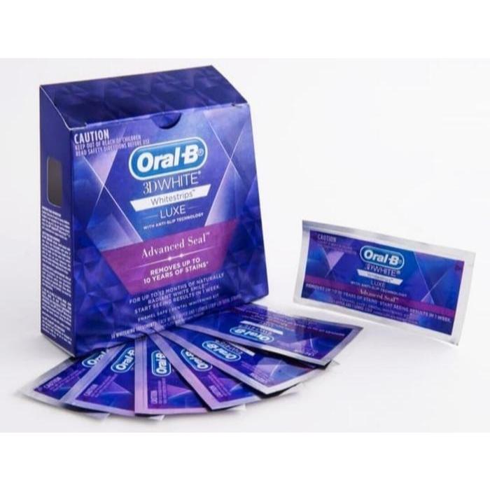 ORAL-B WHITE STRIPS ADVANCED SEAL 3D WHITENING ORAL B WHITESTRIPS | PEMUTIH GIGI (SACHET)