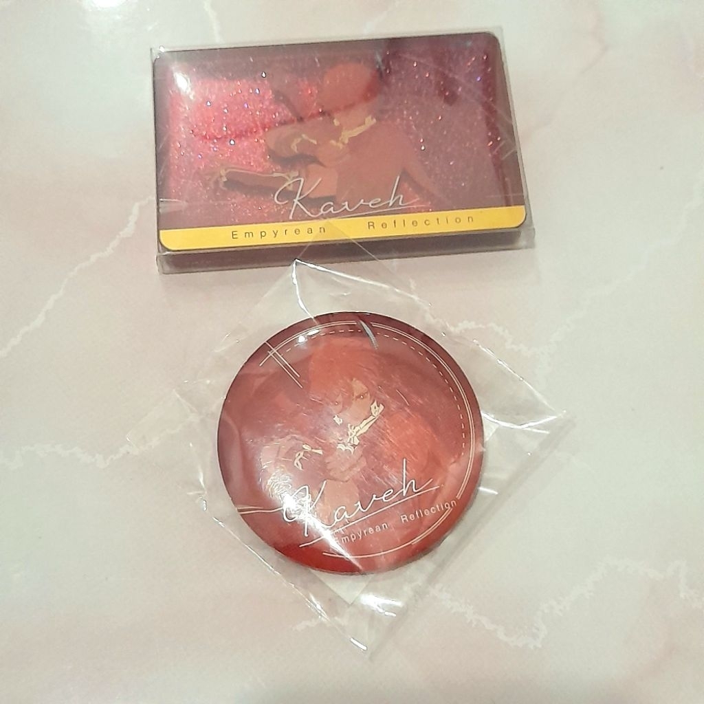 [Ready] Original Genshin Impact Kaveh Pin Badge + Acrylic Glitter Mahjong