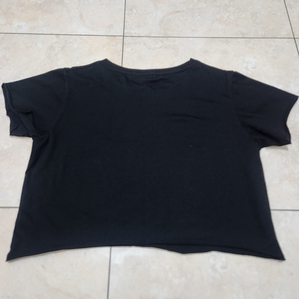 Colorbox Crop Top Tee T Shirt Black Hitam Mini Second Preloved Baju Wanita Atasan Pendek Bagus Murah