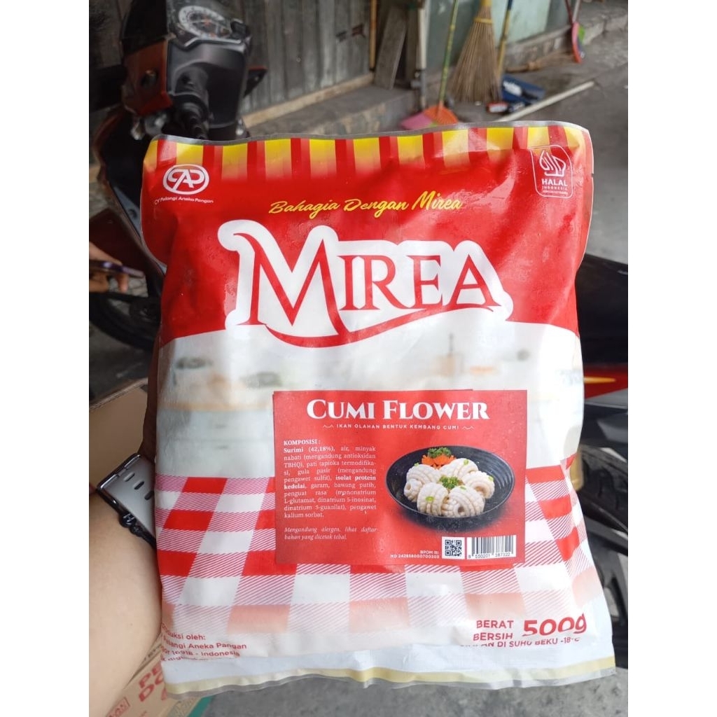 MIREA CUMI FLOWER 500GR | IKAN OLAHAN BENTUK KEMBANG CUMI | FROZEN FOOD
