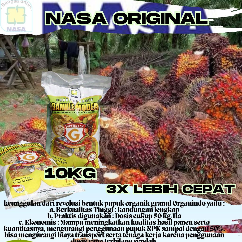 SGRAN 10KG/GRANUL NASA 10KG/PUPUK PELEBAT BUAH DAN PENGUAT AKAR TUNGGAL/SAWIT,KELAPA