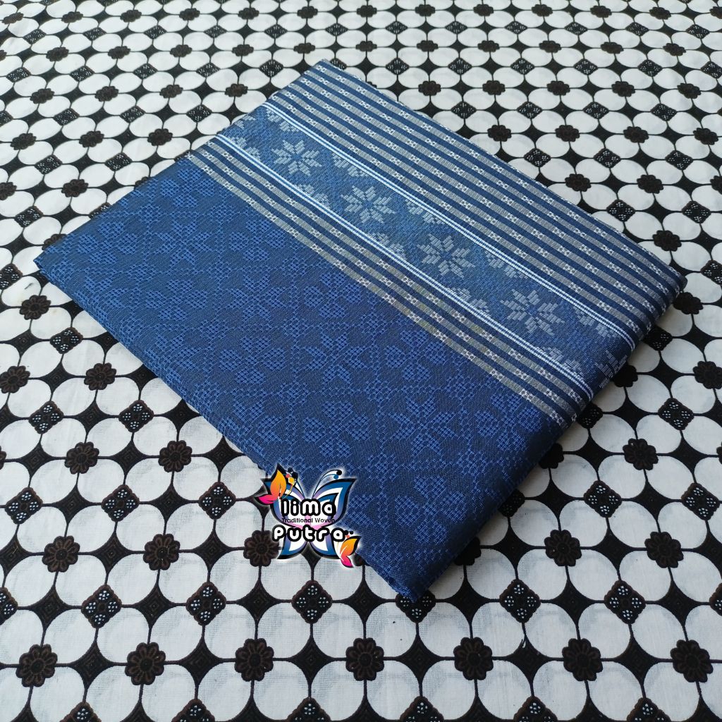Kain Tenun Baron Warna Biru Elektrik