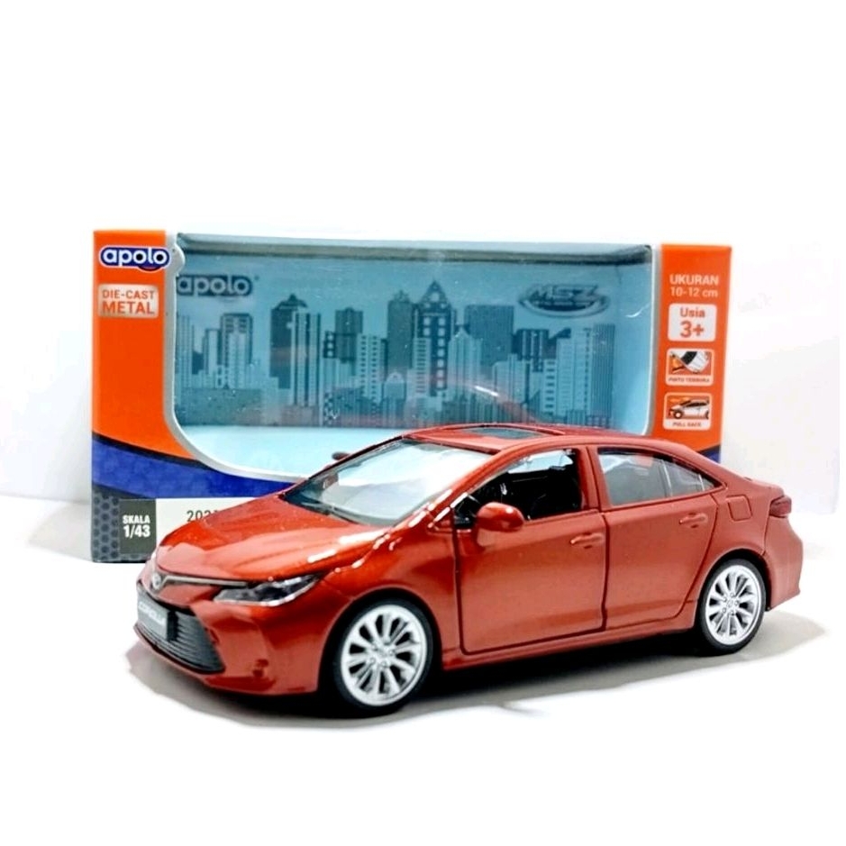 Apolo msz Diecast Toyota Corolla Hybrid Merah