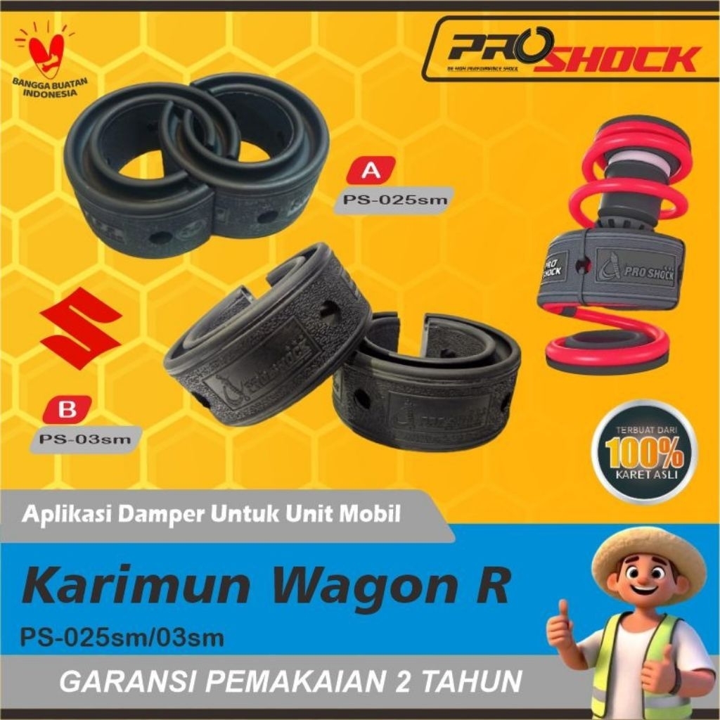 Pro Shock Karet Damper Mobil Peredam Guncangan Shockbreaker Mobil KARIMUN WAGON R Karet Damper Dumpe