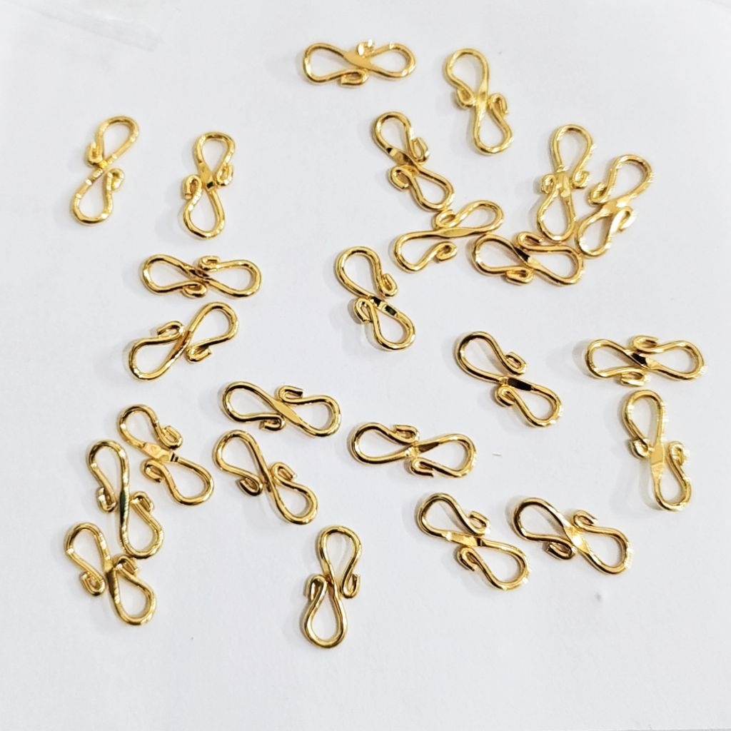 Kait S Titanium Stainless Steel Kuning - Kokot Pengait Gelang Dan Kalung