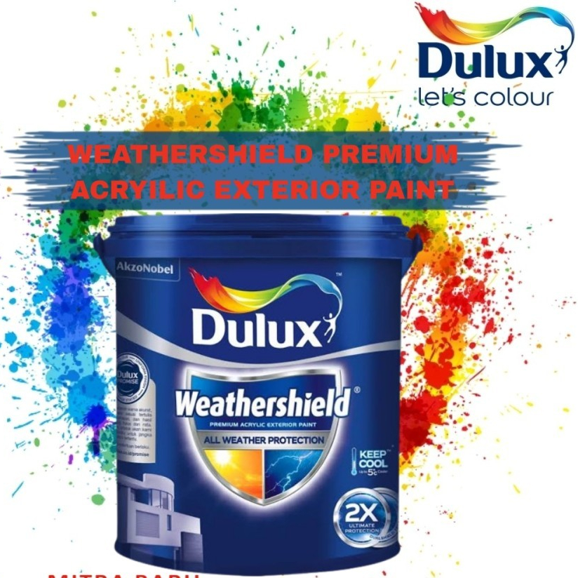 CAT DULUX WEATHERSHIELD (DINDING LUAR) 2.5 LITER/ CAT TEMBOK EXTERIOR DULUX WEATHERSHIELD 2,5 LTR