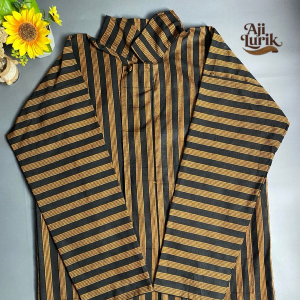 Ready Siap Kirim  Baju Adat Jawa Pria Dewasa Modern / Atasan Lurik Pria Dewasa / Oversize S,M,L,XL,X