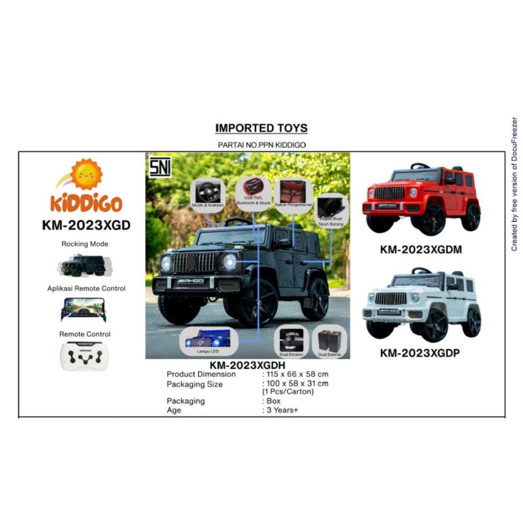 mainan Mobil listrik dan aki anak Mercedes-Benz G63