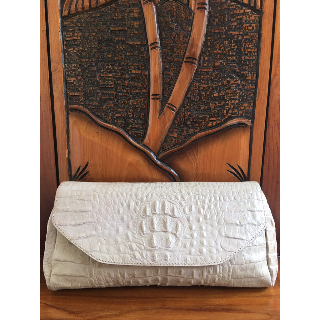Sing selempang clutch kulit buaya asli Kookjac