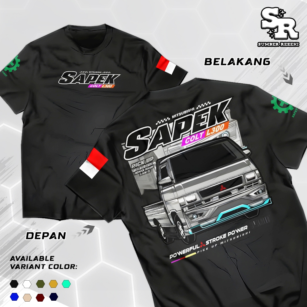 KAOS MITSUBISHI SAPEK COLT L300 - KAOS PICKUP L300 - KAOS RACING MOBIL - COCOK UNTUK PRIA DAN WANITA