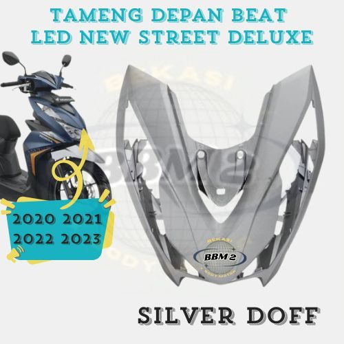 Cover Panel Tameng Lampu Depan Beat Led New Street Deluxe K1a 2020-2023 Silver Doff