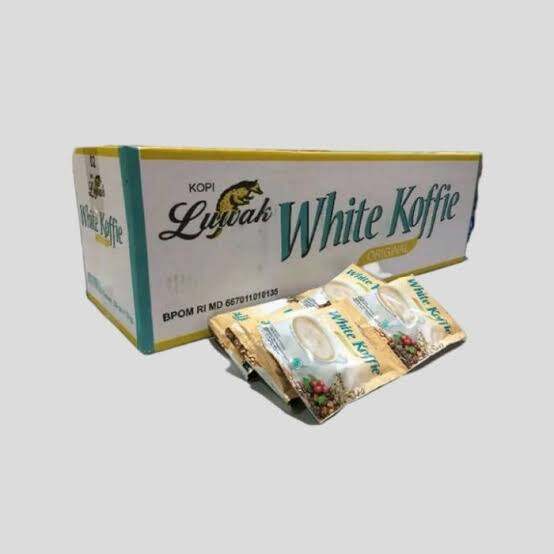 kopi Luwak White Koffie 1 Dus 12 Renceng isi 120 pcs Kopi Luwak White Koffie 1 Dus