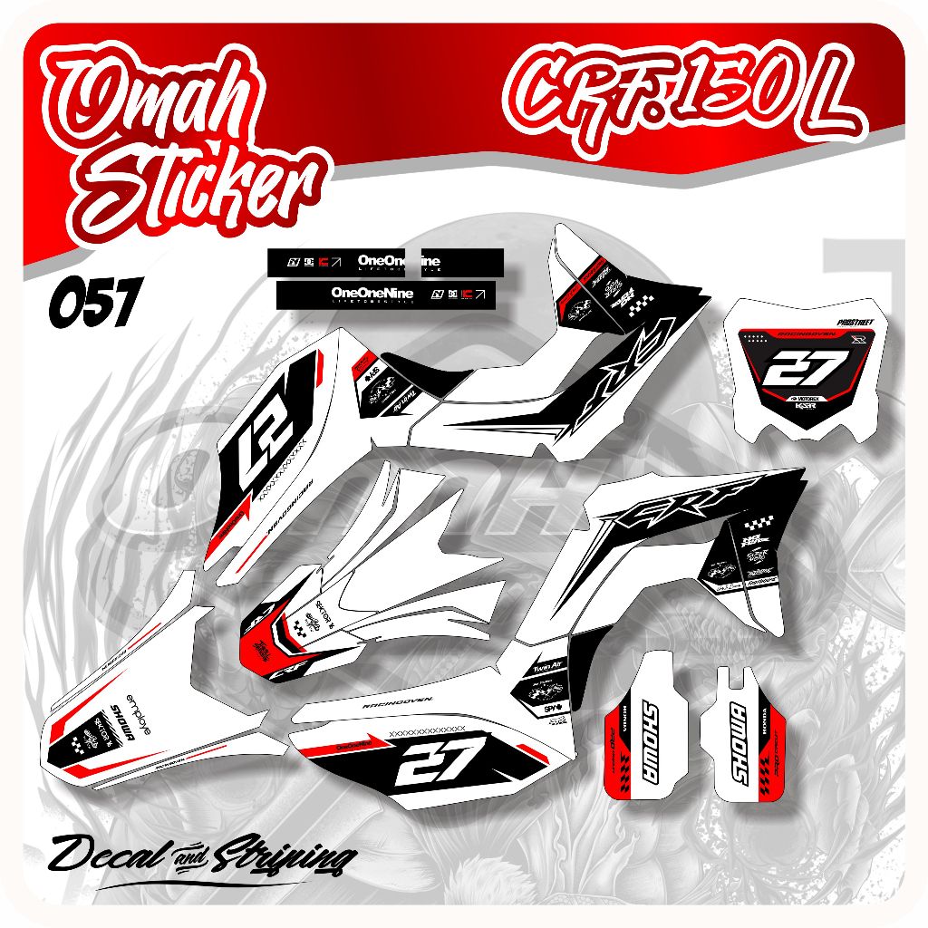 Decal CRF 150 L Full Body  - sticker dekal CRF 150 L - Decal Sticker CRF150L DESAIN TERBARU 2025 Cus