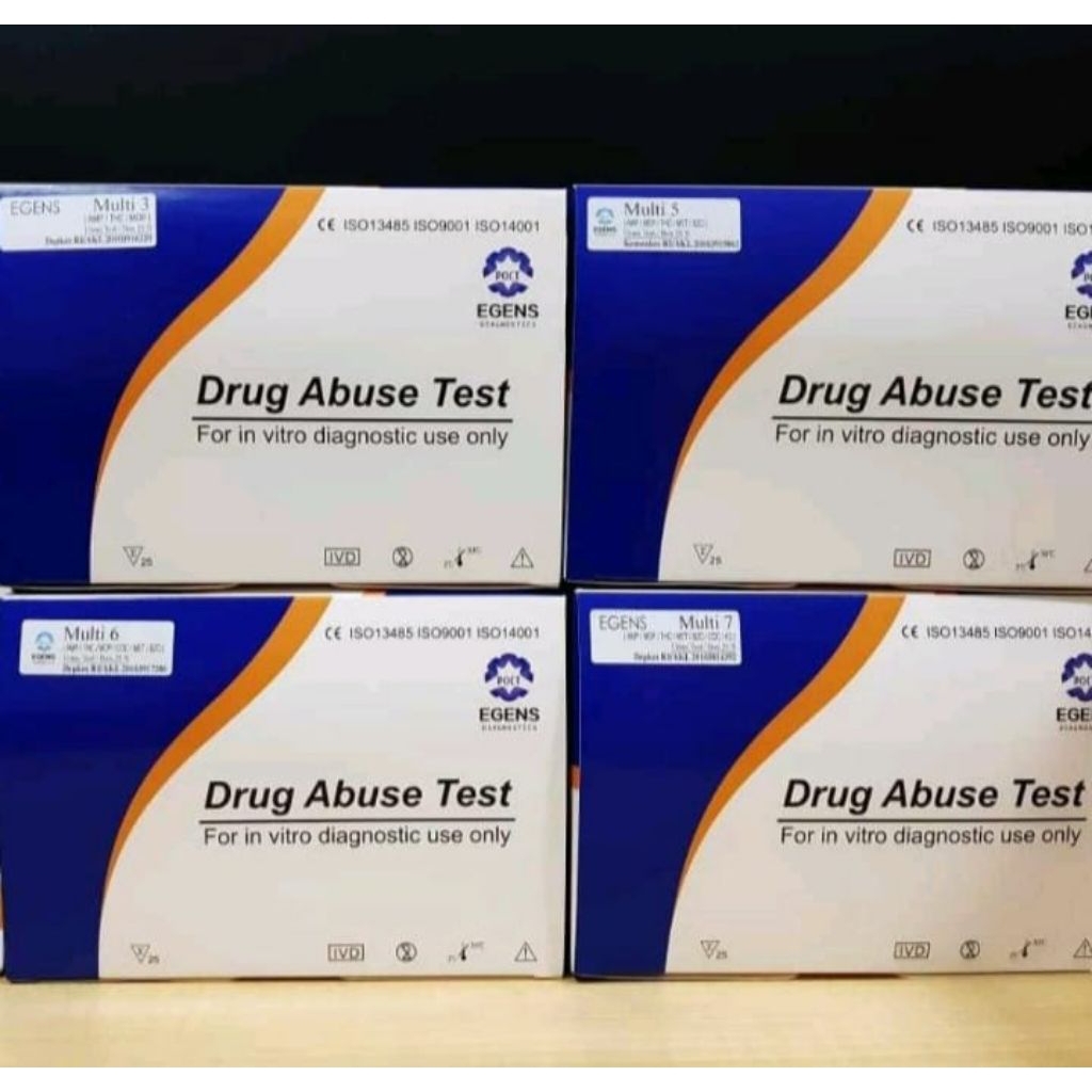 alat tes drug/narkoba merk egens 5 paramater isi 25 tes