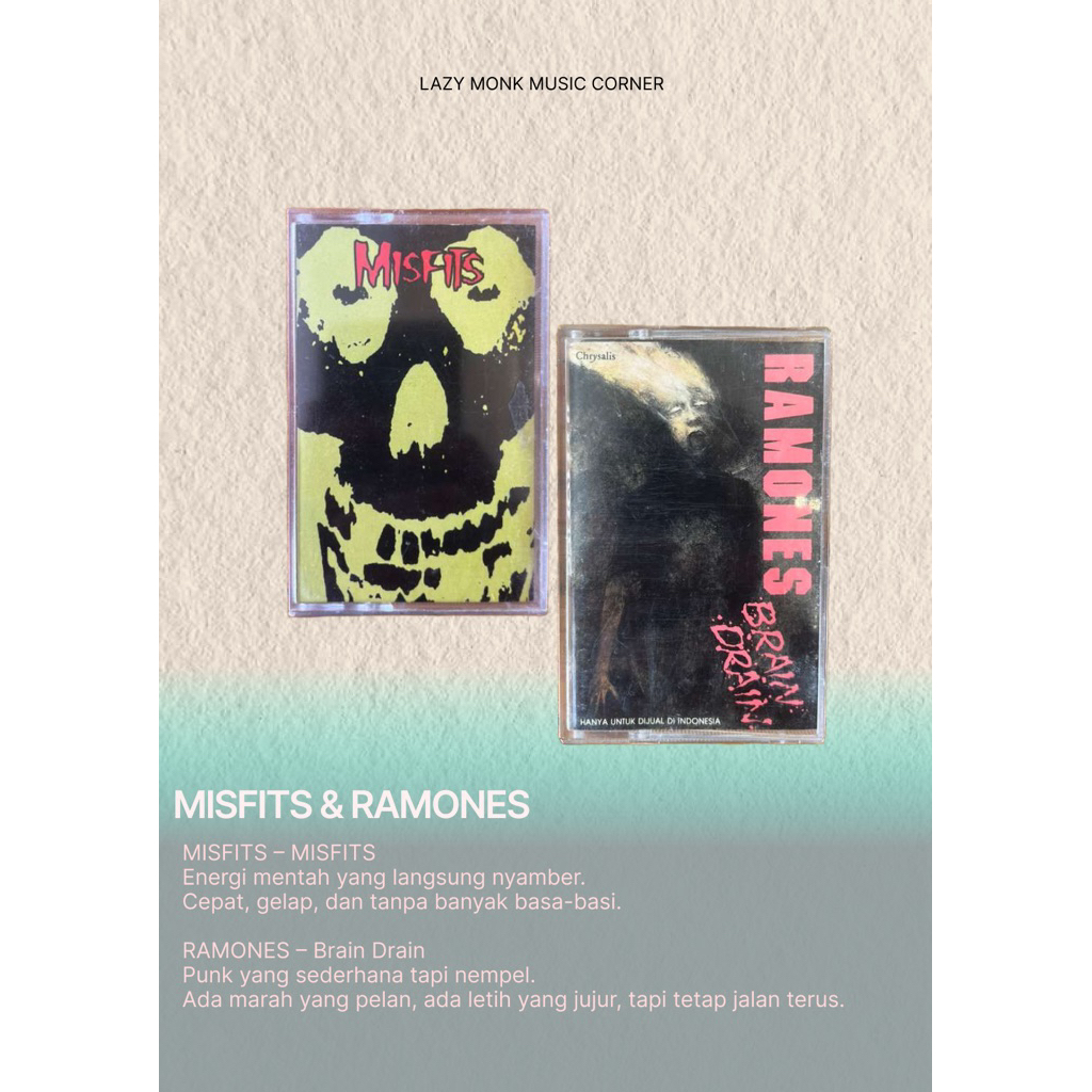 Kaset Pita Ramones & Misfits