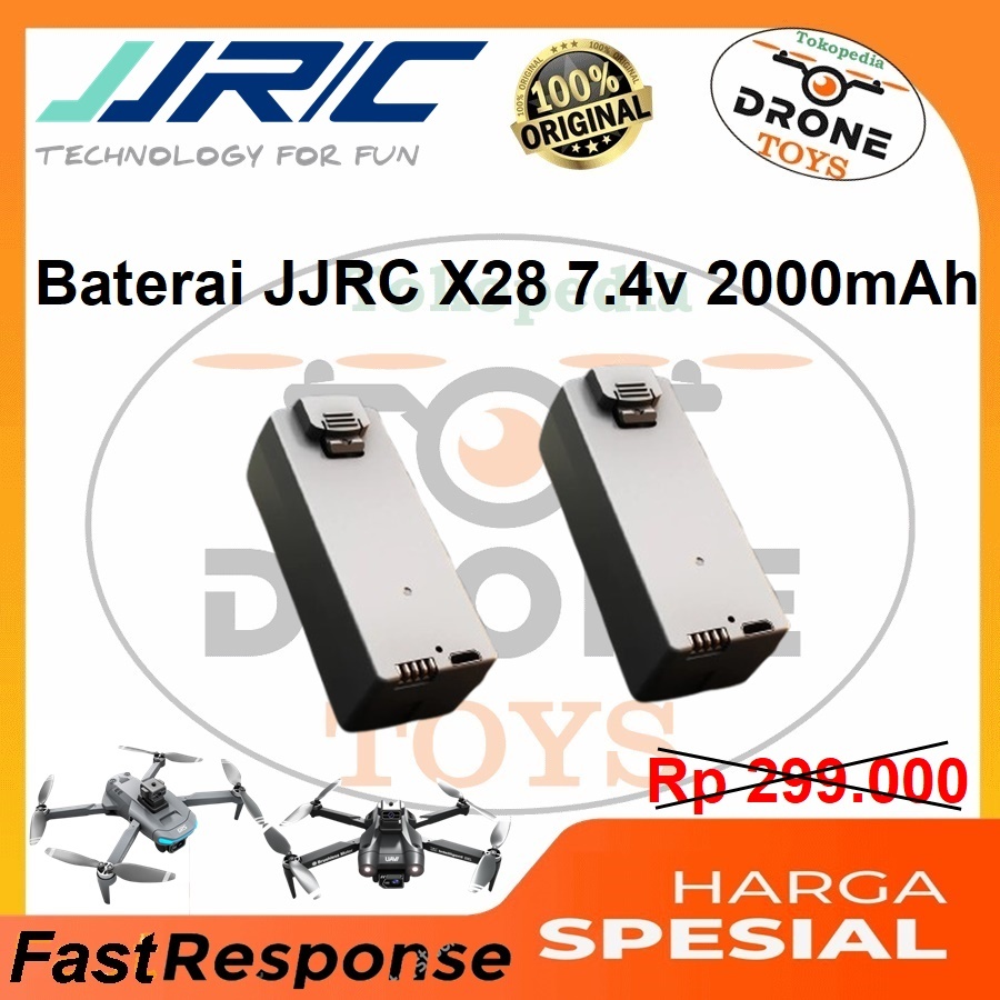 Battery Drone JJRC X28 PRO Batre 3.7v 2000mAh Original Baterai Drone JJRC X28