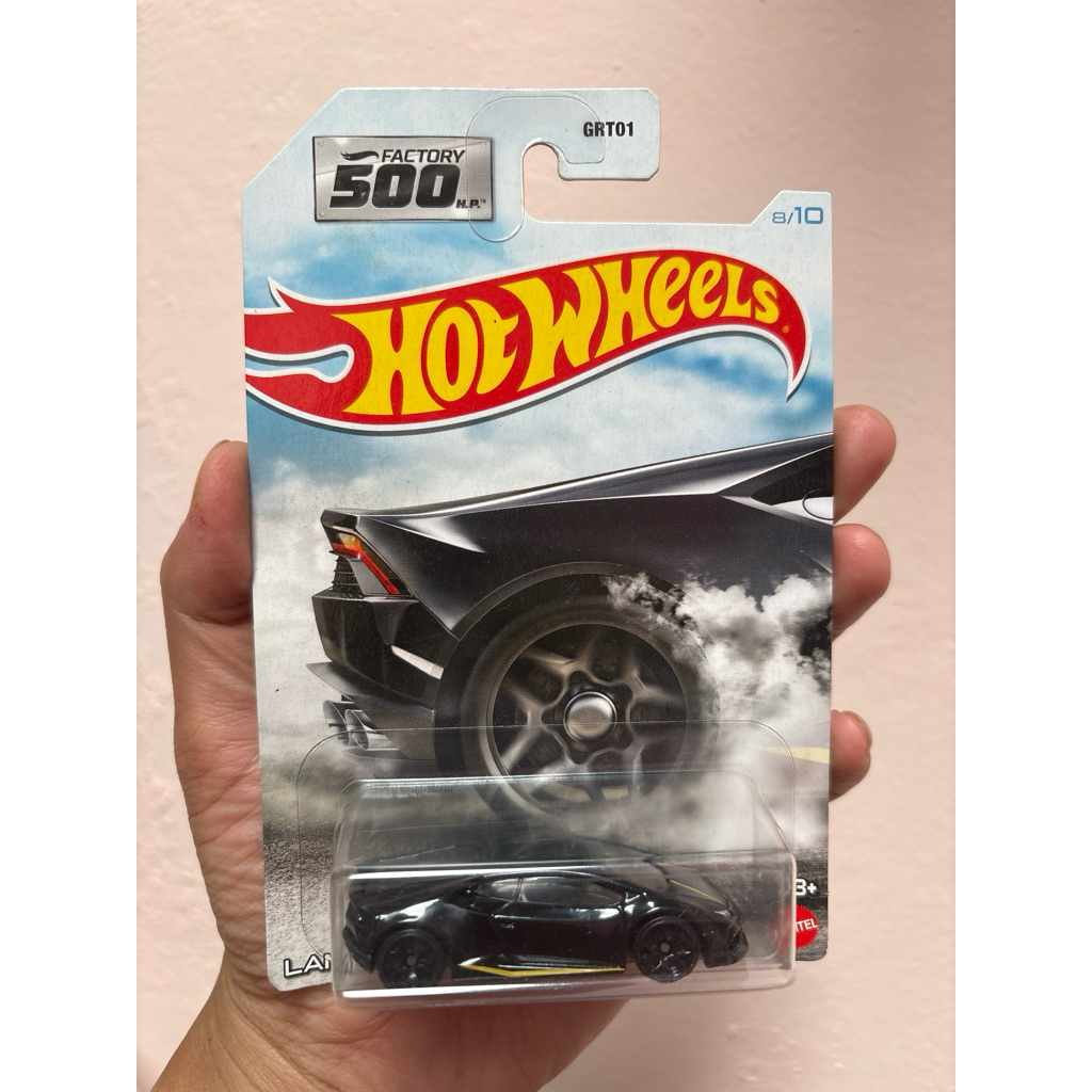 Hot Wheels Lamborghini Huracan LP610-4 Black Hitam Celebrations Factory 500 HP Mattel Hotwheels