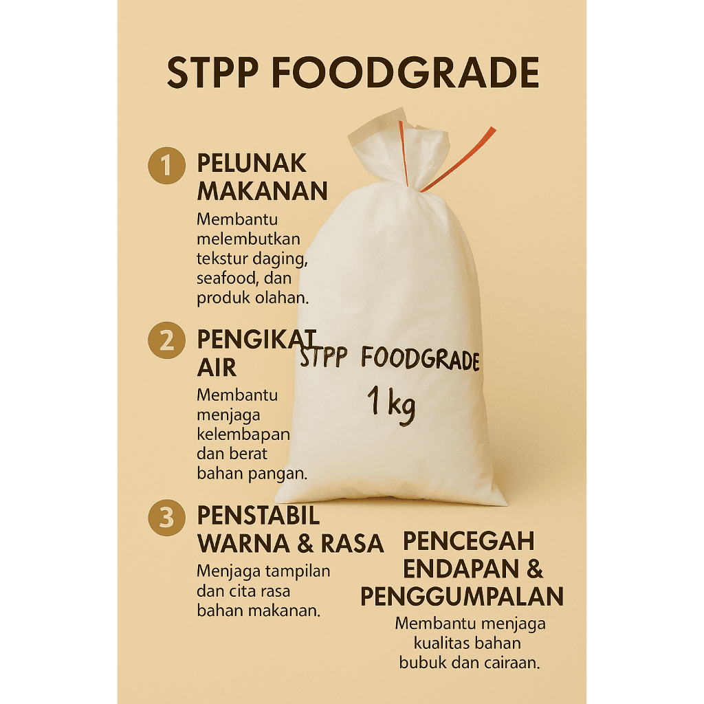 STPP / Sodium Tripolyphosphate FOOD GRADE Thailand 1KG