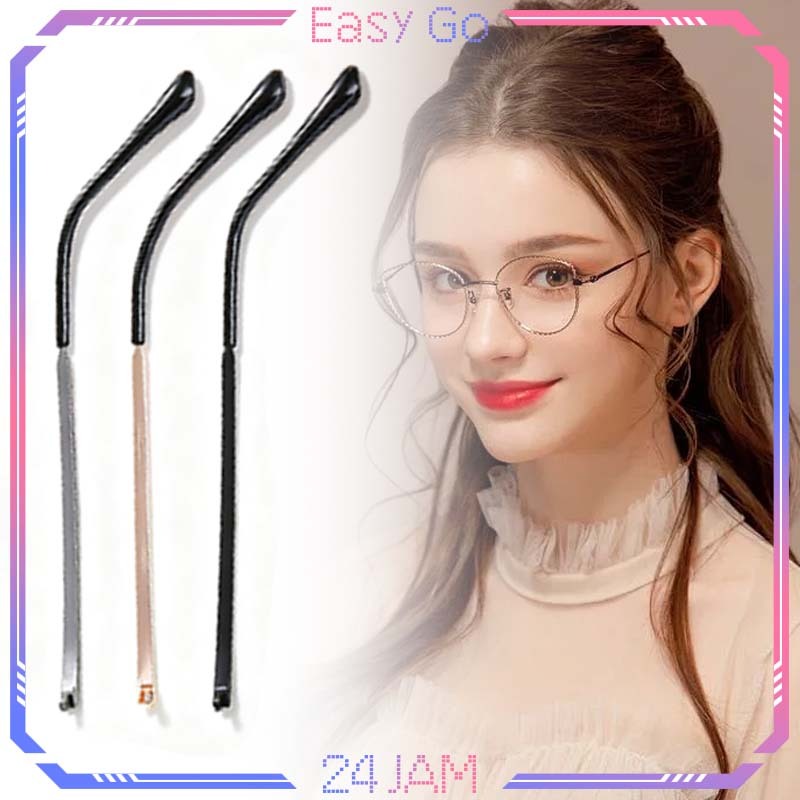 sepasang kaki kacamata pengganti Metal Gagang Kaki Kacamata Tangkai Batang Gagang Kacamata