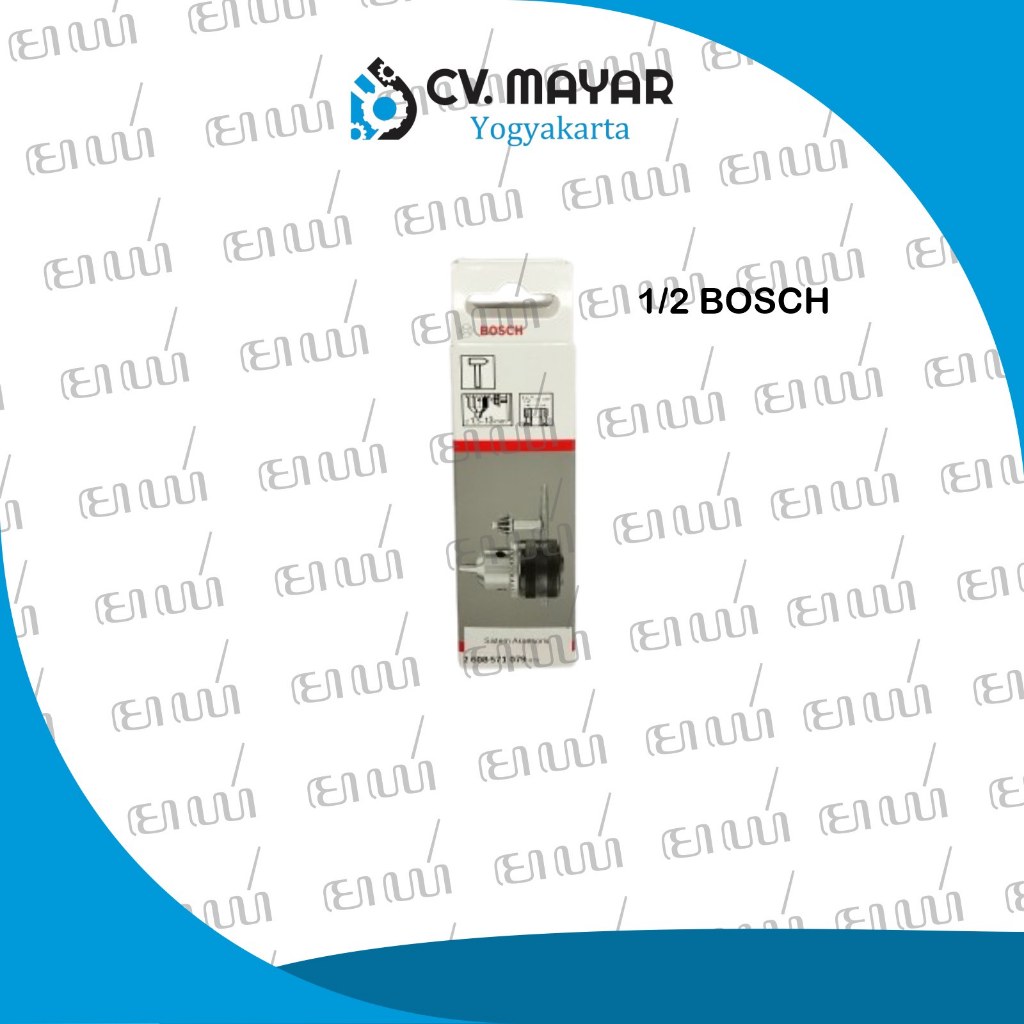 BOSCH - Kepala Bor 13mm dan Kunci Kepala Bor / Drill Chuck 13mm - 1/2"