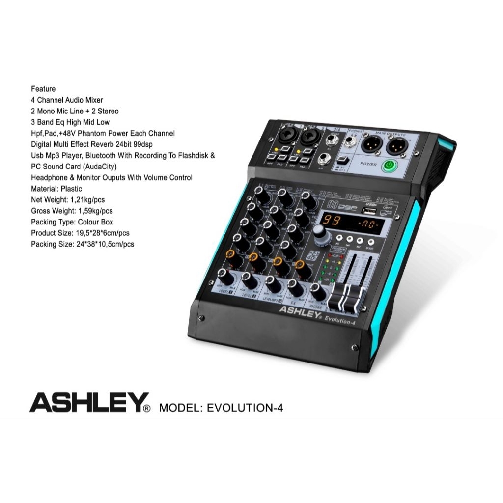 Mixer ashley evolution4 Original Mixer Audio 4Chanel