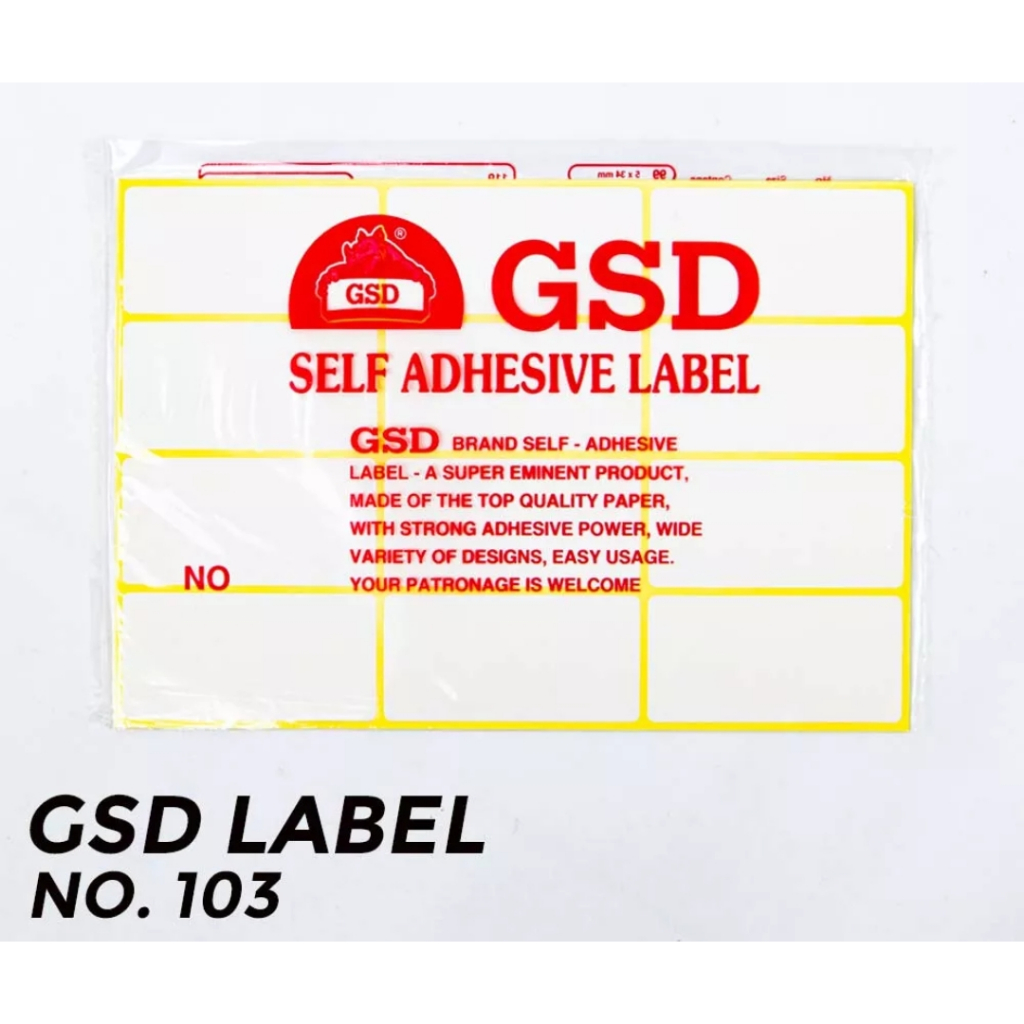 Label Sticker GSD Self Adhesive No.103 / Label Sticker / Label Undangan 1 Pack