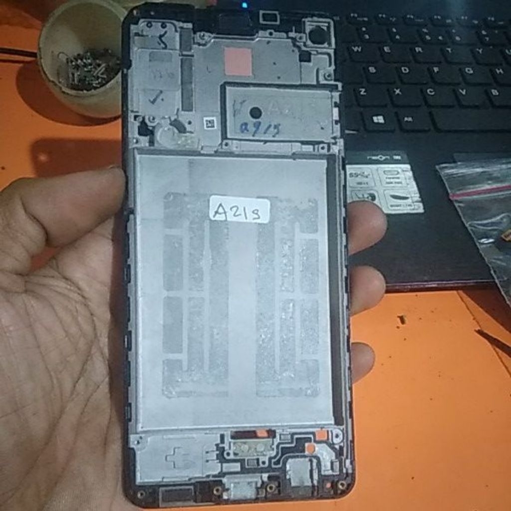 frame lcd samsung A21s ori copotan
