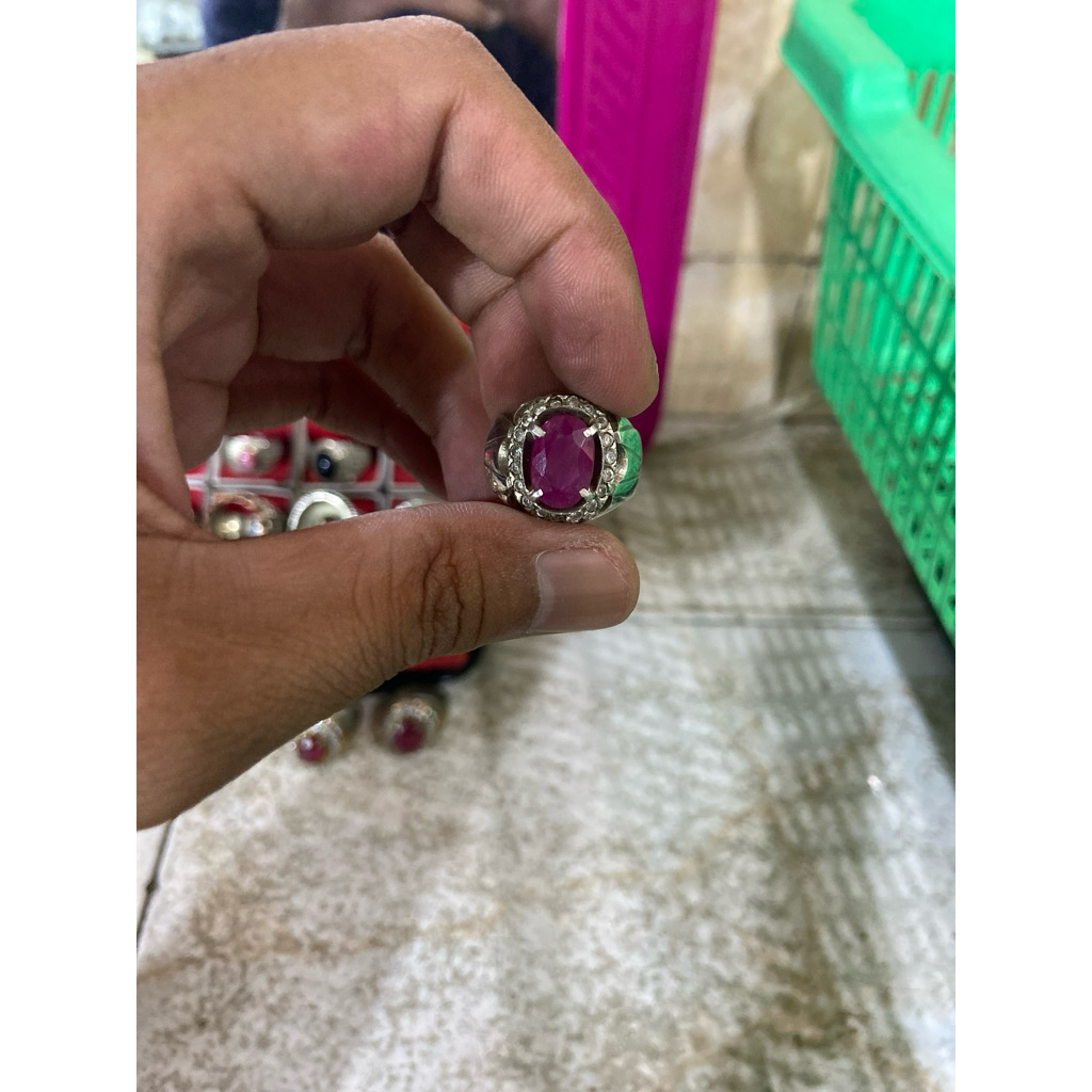 ruby afrika ring perak