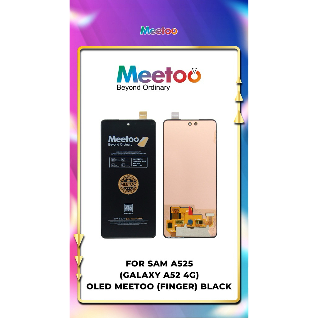 LCD SAM A525 OLED MEETOO BLACK+TS /A526/A528 (GALAXY A52 4G/A52 5G/A52S) FINGERPRINT