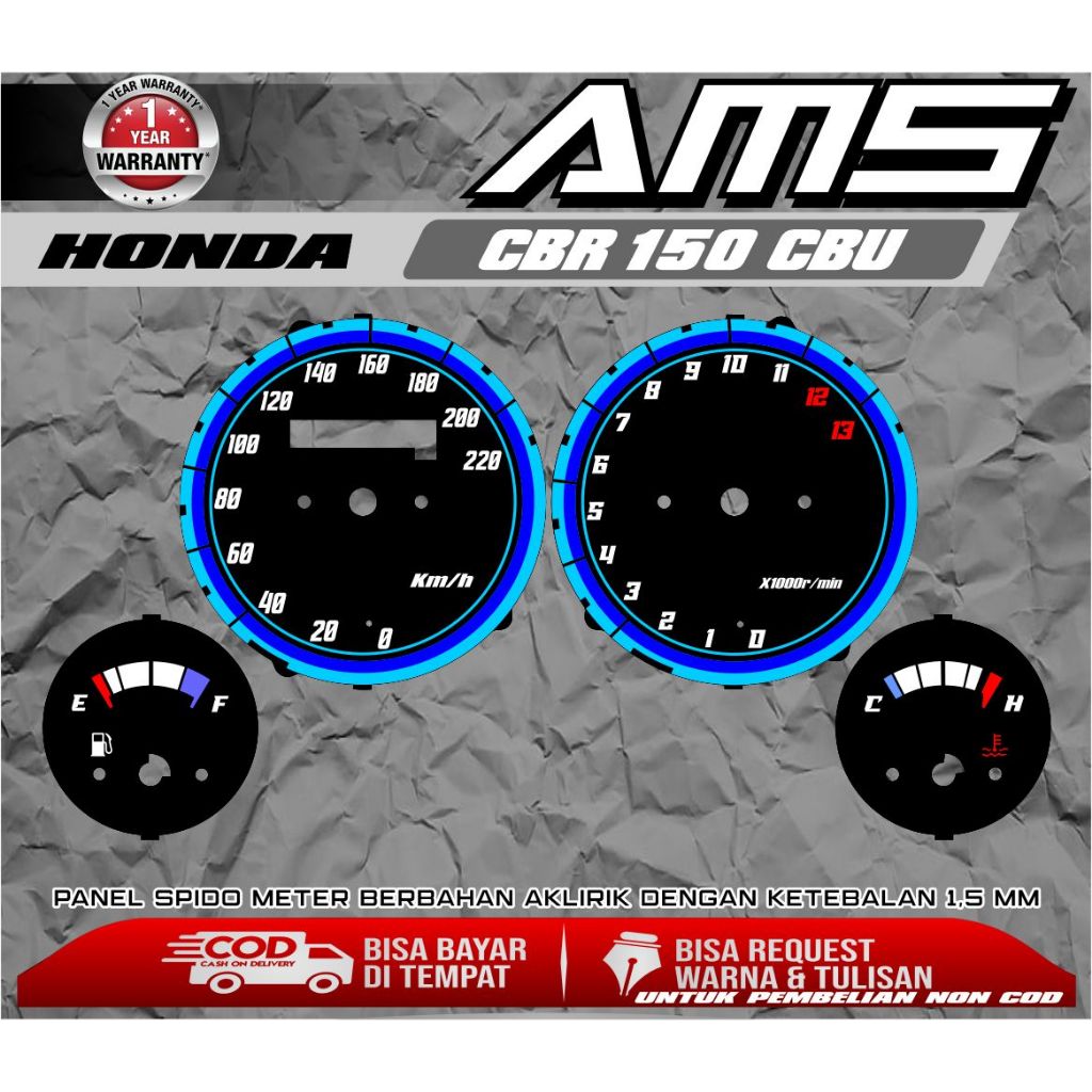 PAPAN SPEEDOMETER CUSTOM HONDA  CBR 150 CBU