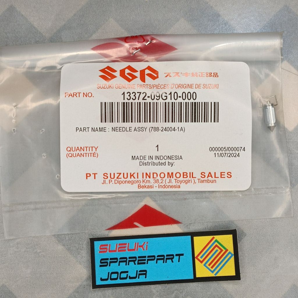 Suzuki Genuine Parts, 13372-09G10-000 Needle Jarum Pelampung Karbu Suzuki Smash Lama Original