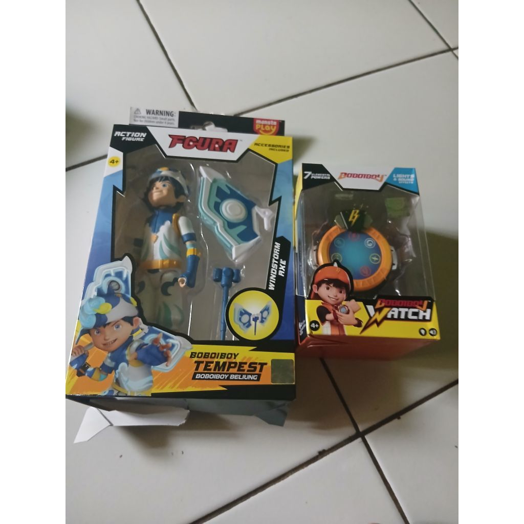 Paket Jam Boboiboy dan Fgura Action Figure Boboiboy Beliung