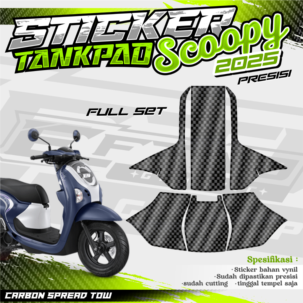 STRIPING SCOOPY 2025 PELINDUNG DASHBOARD - TANKPAD SCOOPY 2025 - DECKPAD SCOOPY 2025 - BODY PROTECTO