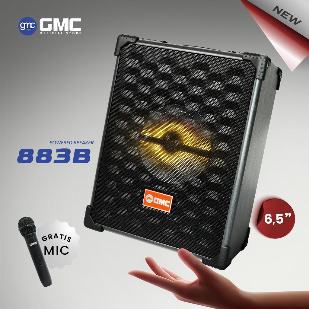 GMC Speaker 883B/883C – Bluetooth Karaoke 6.5 inch– 8 inch Suara Jernih & Bass Mantap, Bonus 1 Mic W