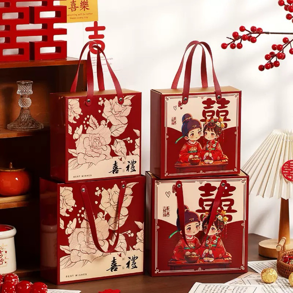 XI518 - kotak souvenir wedding - paper bag sangjit - box sangjit - candy box teapai - paperbag souve