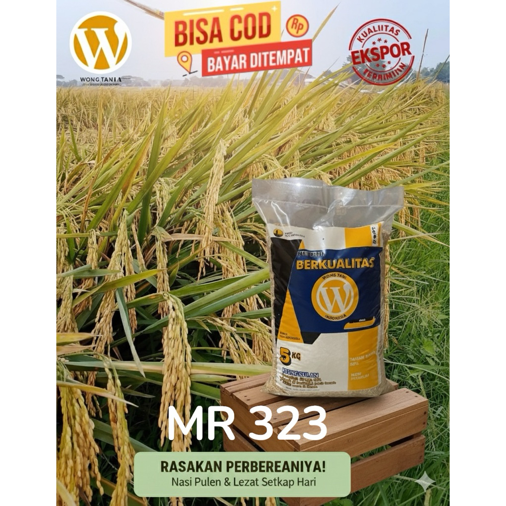 BENIH PADI UNGGUL MR 323 KEMASAN 5KG