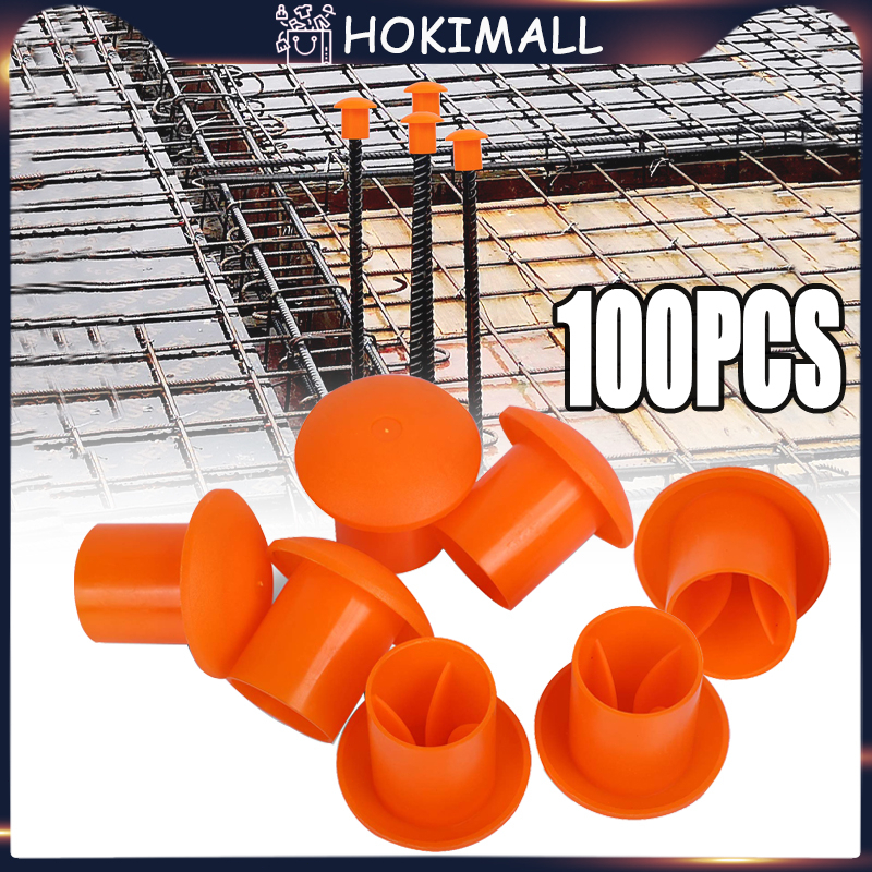 100buah Mushroom Rebar Cap Plastic Safety Caps Rebar Caps Untuk Rebar 8 Hingga 38mm
