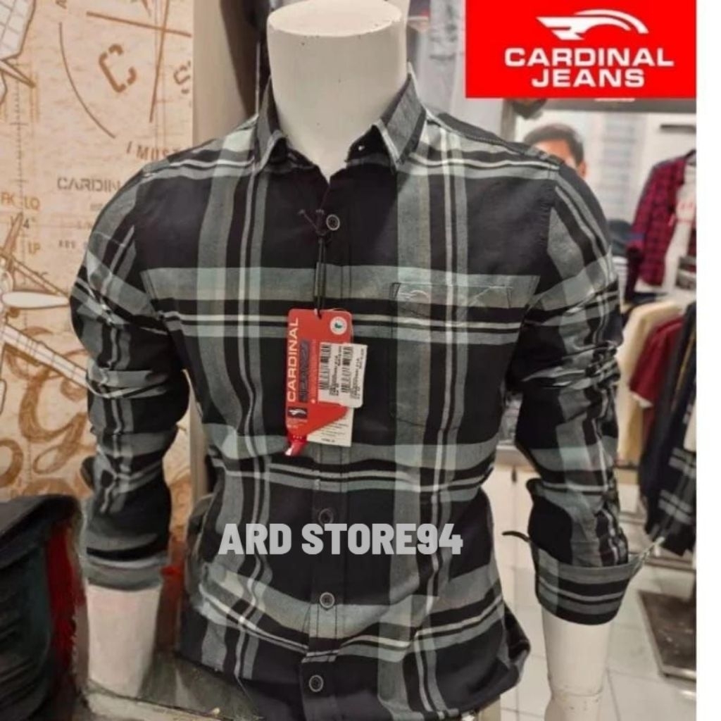 KEMEJA PRIA CARDINAL JEANS ORIGINAL SLIMFIT