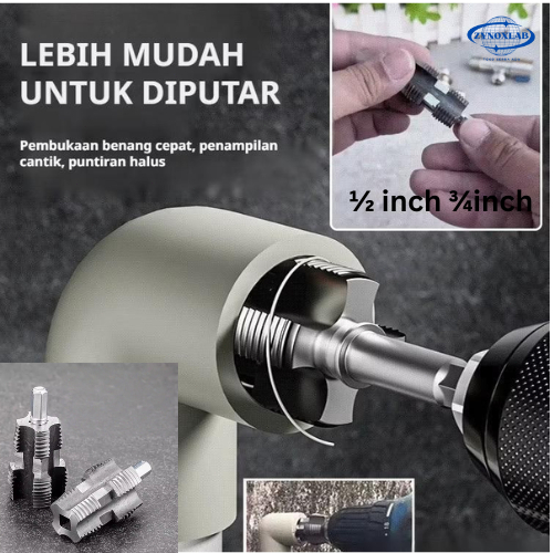 Alat Senai Ulir / Drat Pipa 4 Titik & 6 Titik – Thread Kit Maker untuk Praktek Listrik / Bengkel