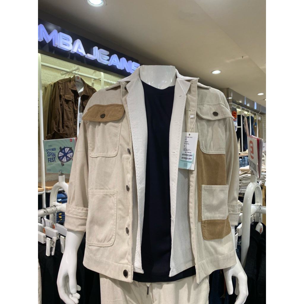 EMBA JEANS JAKET OUTER PRIA BAHAN CORDUROY SUPER TEBAL ORIGINAL MATAHARI (S-XL)