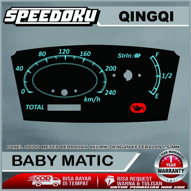 PAPAN SPEEDOMETER CUSTOM QINGQI BABY MATIC