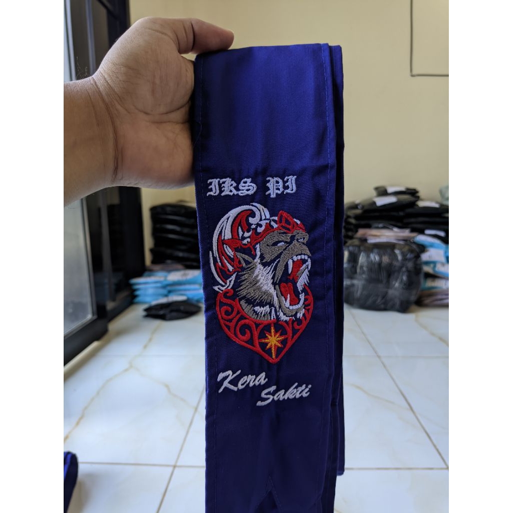 sabuk iks.pi kera sakti / sabuk warga iks.pi / sabuk bela diri iks.pi /sabuk biru dril anoman iks.pi