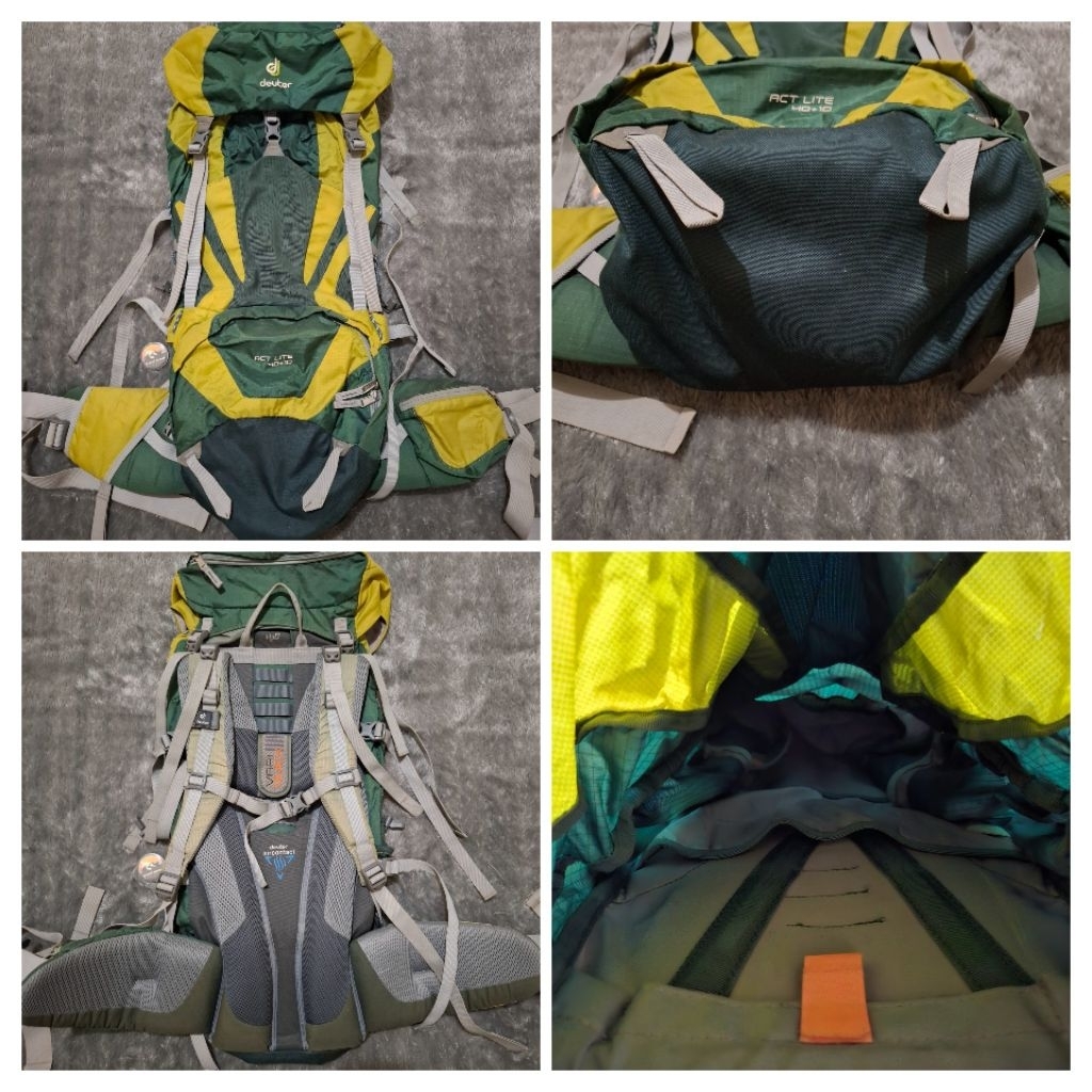 tas carrier deuter act lite 40+10 Liter hijau kombinasi