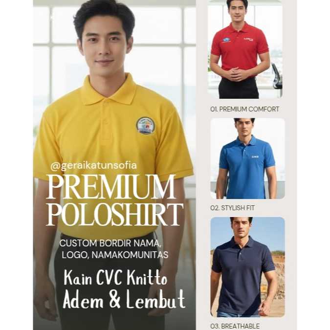 Kaos Bordir Custom Satuan | Bordir Komputer UMKM