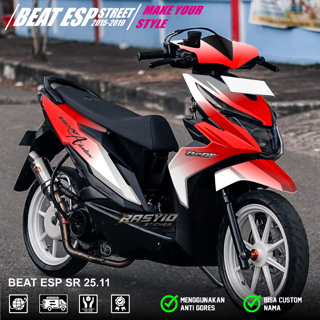 COD Sticker Decal Full Body Honda Beat FI Esp Beat Street Tahun 2016 2017 2018 2019 Sticker Full Bod