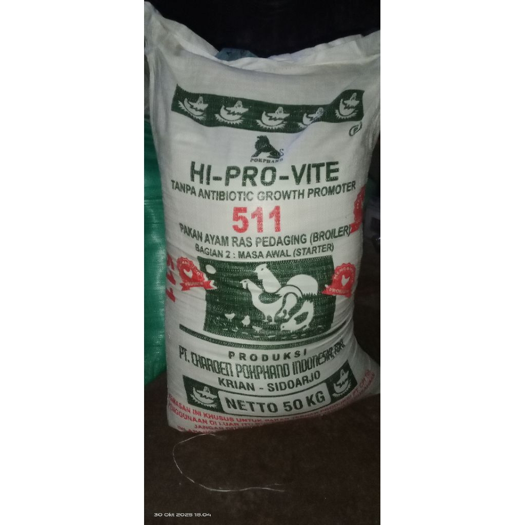 voer/pur ayam 511 kemasan 1kg