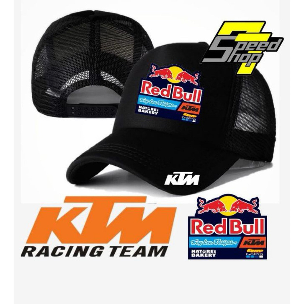 TOPI TRUCKER TOPI JARING REDBULL KTM